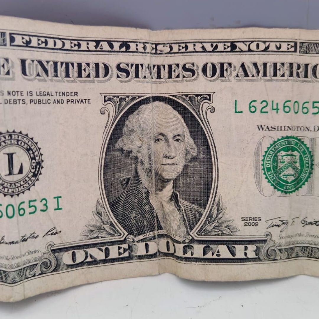 Un billete de un dólar estadounidense