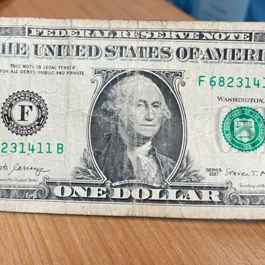 Un billete de un dólar estadounidense