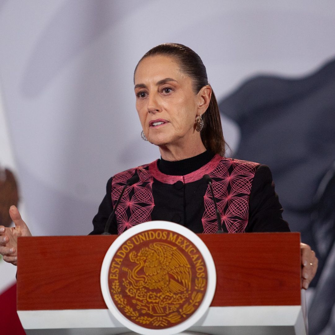Claudia Sheinbaum habla durante una conferencia