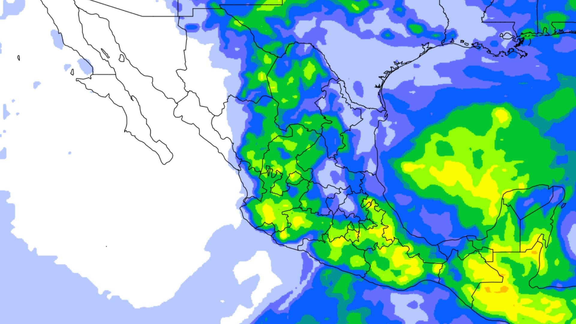 Pronóstico de lluvias en Veracruz 30 de mayo al 03 de junio.
