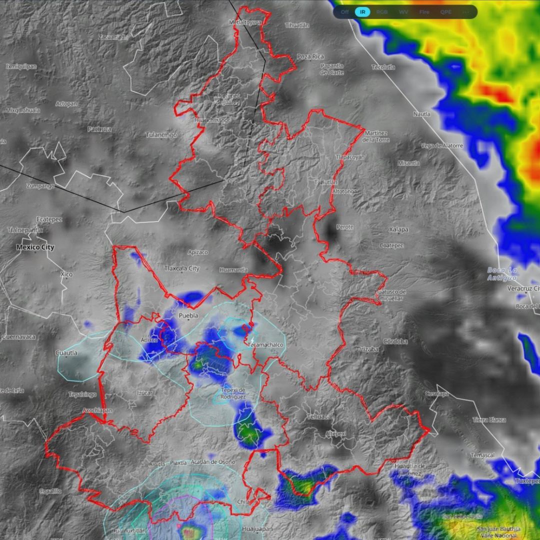 Pronóstico Temporal Lluvioso Granizo Cinco Regiones Puebla del 7 al 10 de Octubre 2026