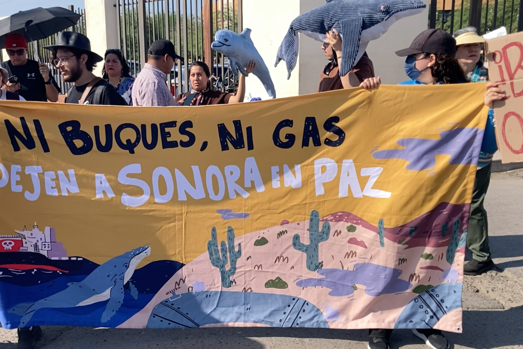 Manifestación de Colectivos Contra Proyectos de Gas en Sonora