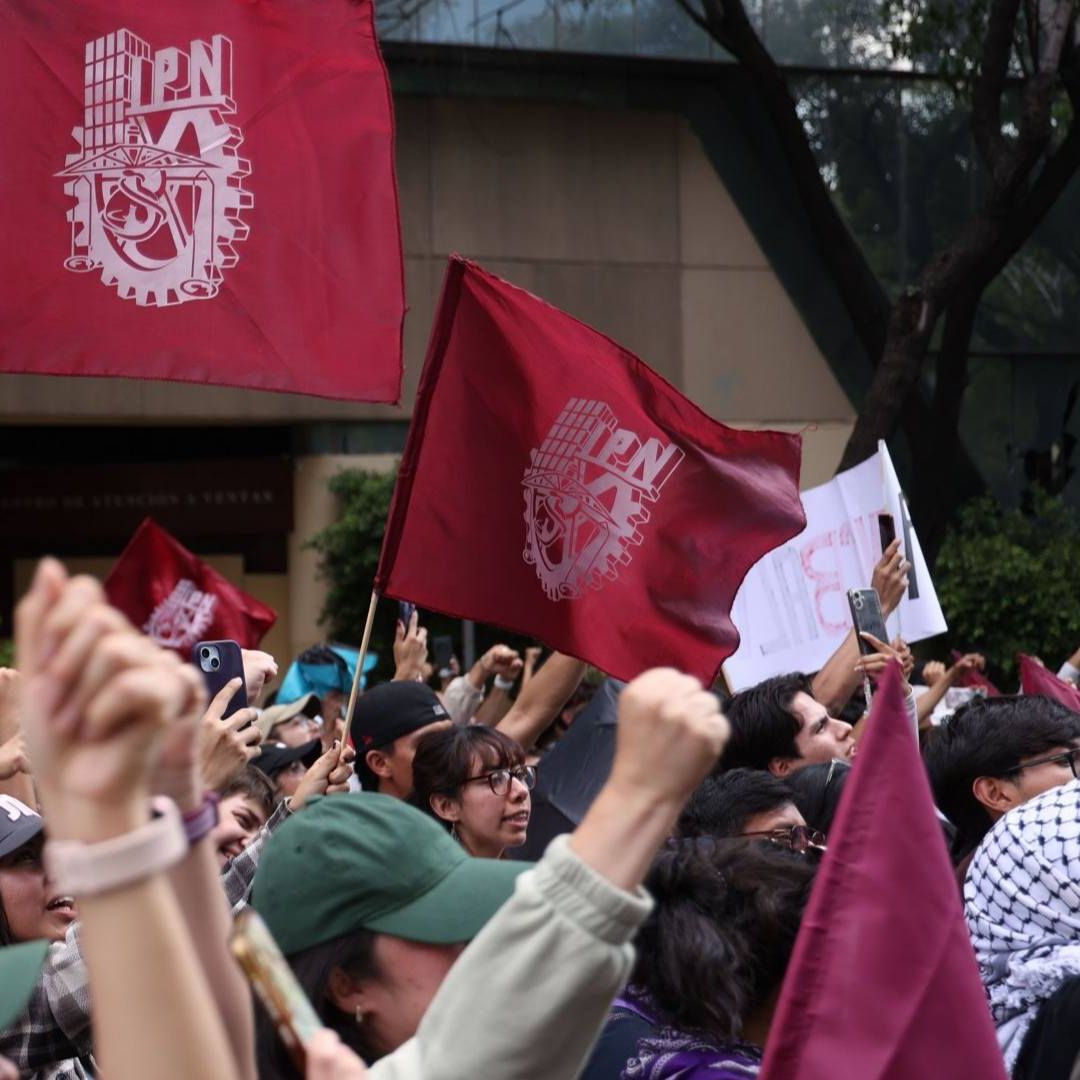 Protesta de estudiantes del IPN en la CDMX
