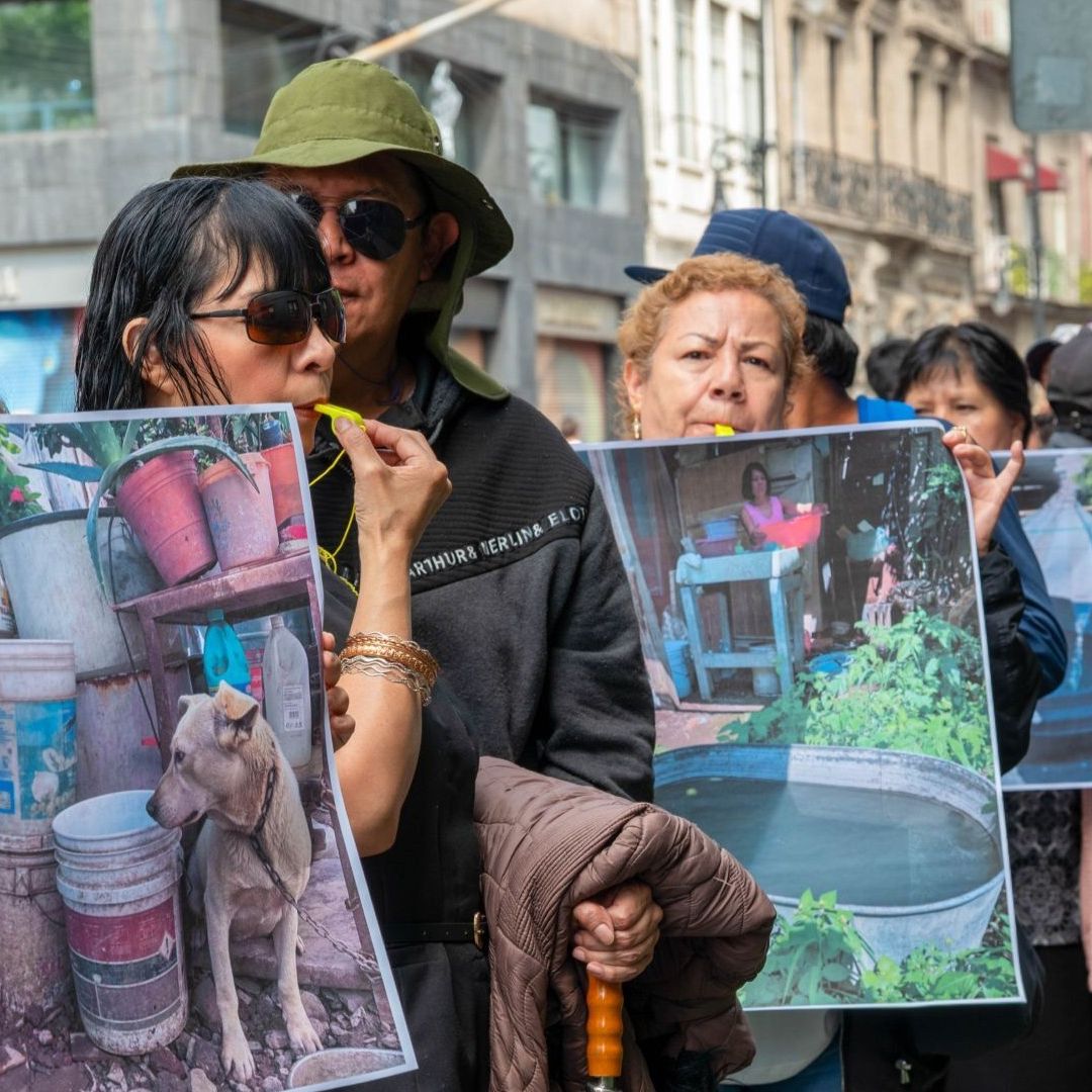Protesta de habitantes de Ecatepec en la SCJN