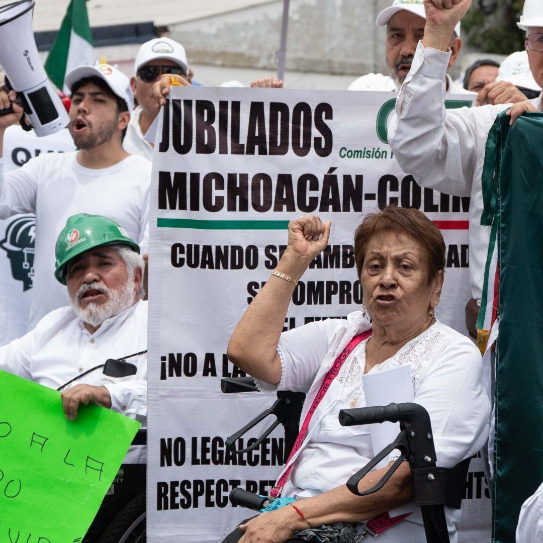 Protesta de jubilados en la CDMX
