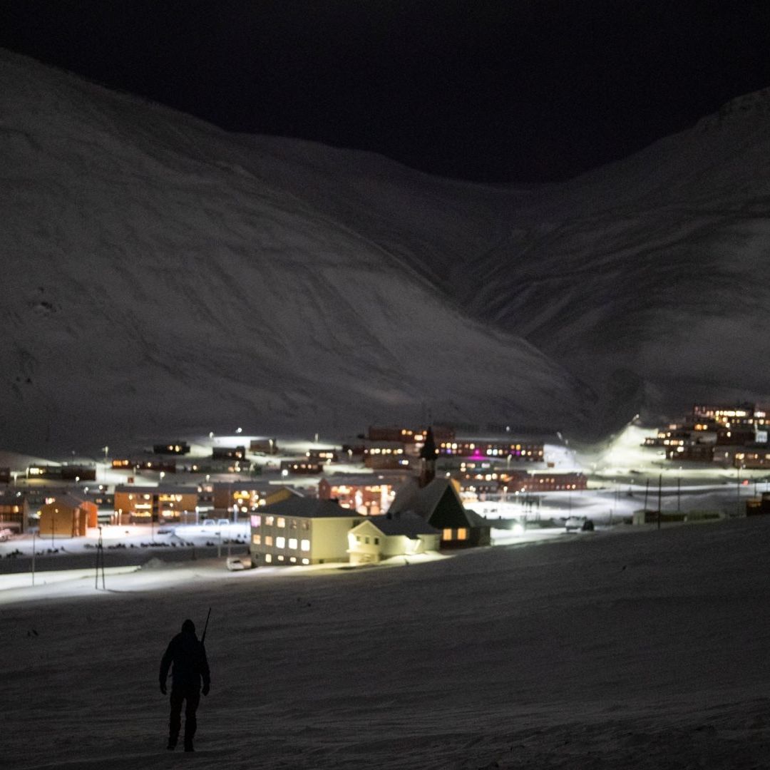 La noche polar en Noruega. Foto: AP