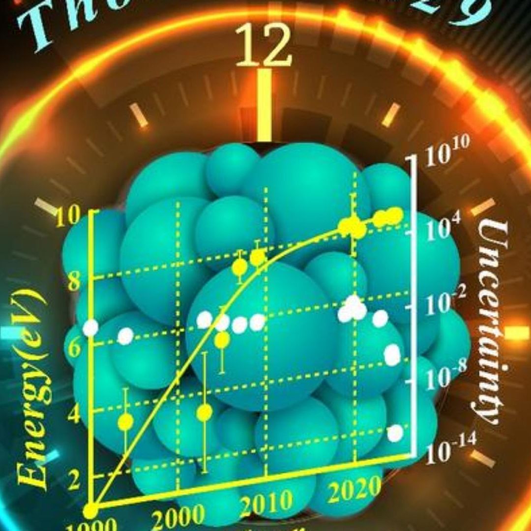 Ilustración artística de un reloj nuclear