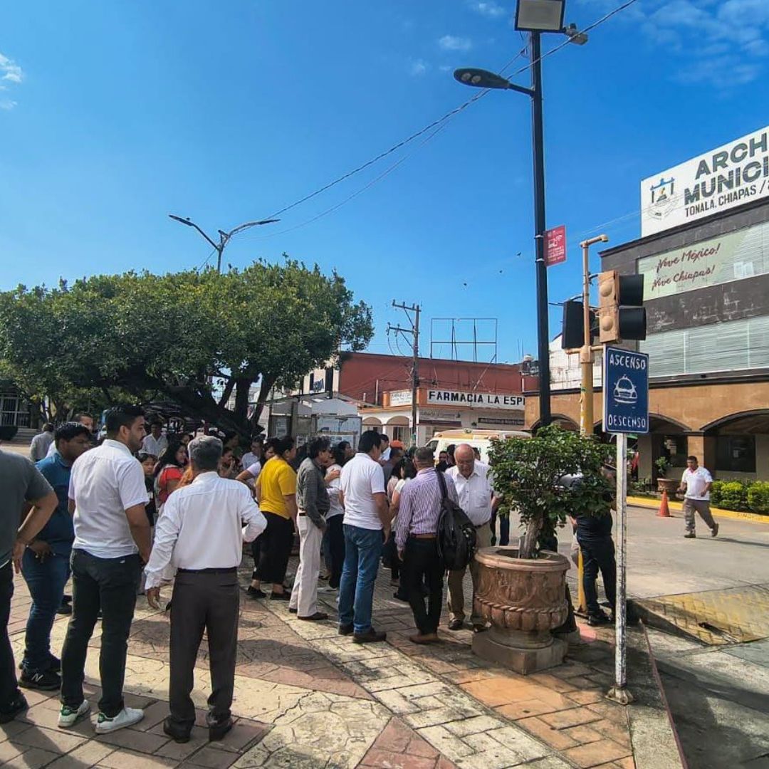 Evacuaciones en Chiapas tras fuerte temblor magnitud 7.4. Foto: Facebook Protección Civil Chiapas