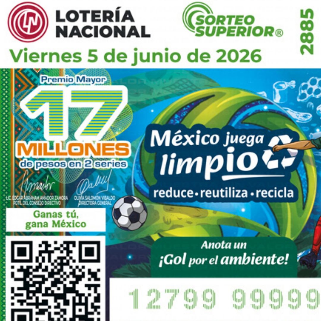 Resultados Lotería Nacional hoy 5 de junio 2026 lista de números ganadores y premio mayor del Sorteo Superior 2885