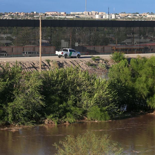 Vista panorámica del Río Bravo en la frontera entre México y Estados Unidos