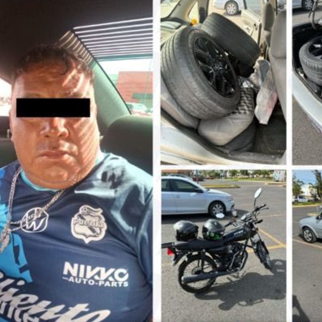 Dos detenidos por presunto robo de autopartes en Puebla.