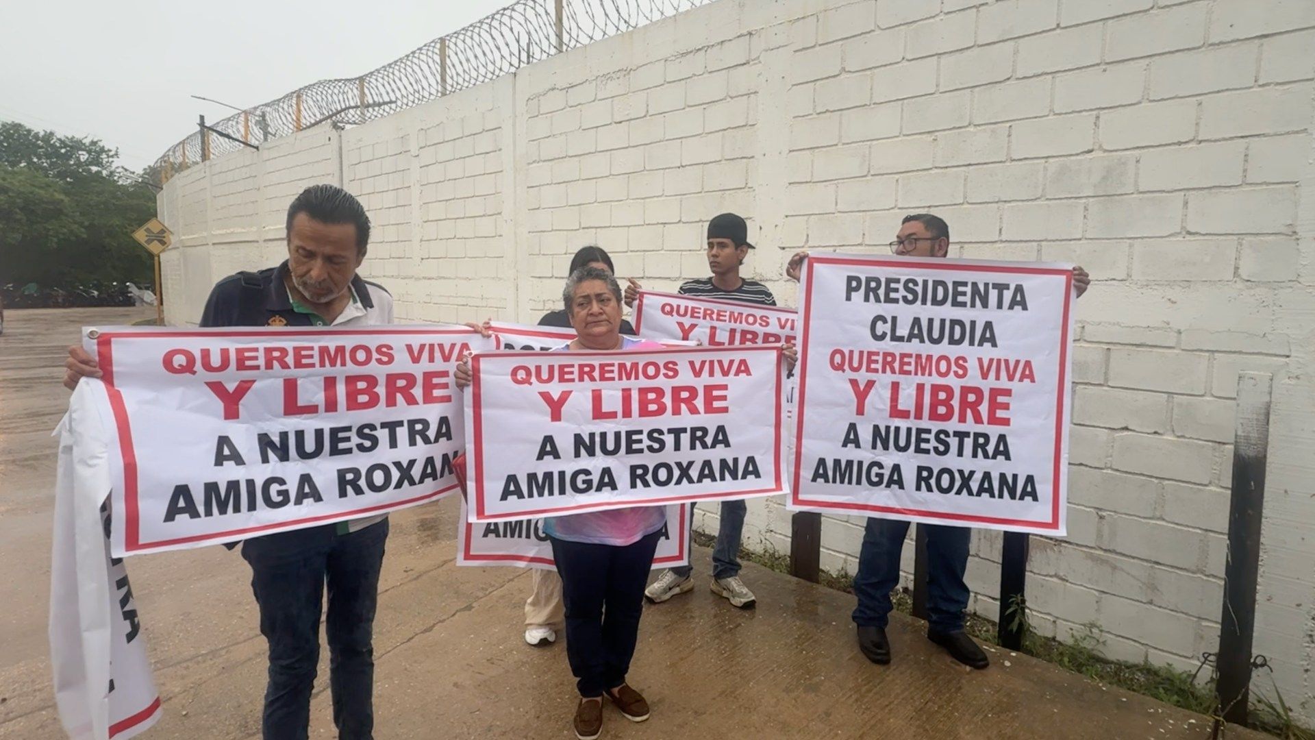 Manifestación familiares de Roxana