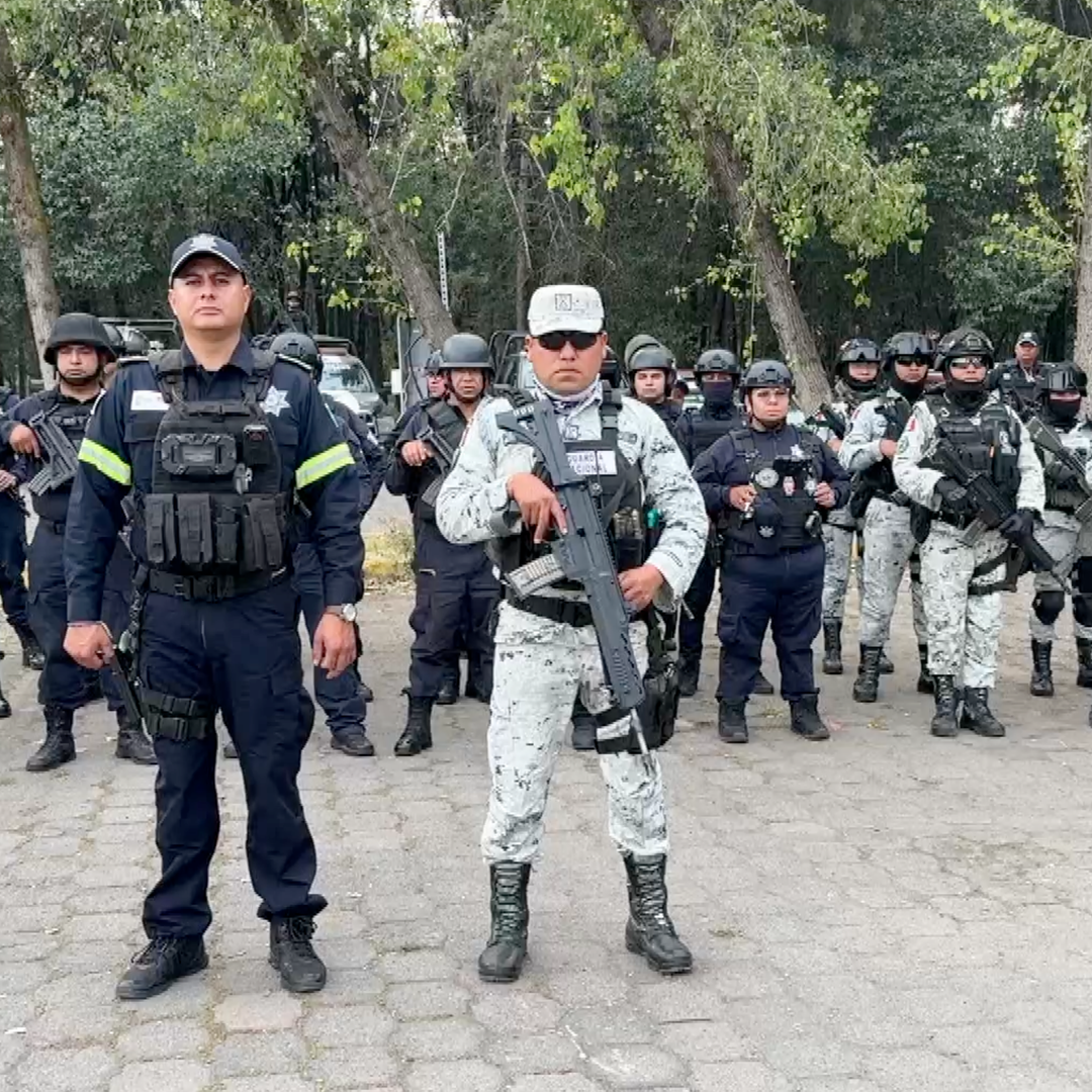Elementos de seguridad el Edomex, quienes ya cuentan con tecnología para sus operativos.