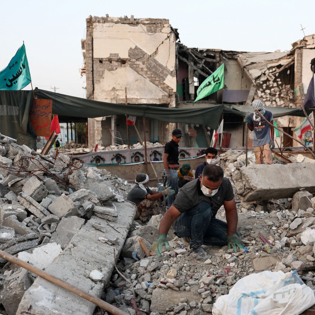 Escuela primaria destruida durante un ataque de EUA e Israel en Minab, Irán