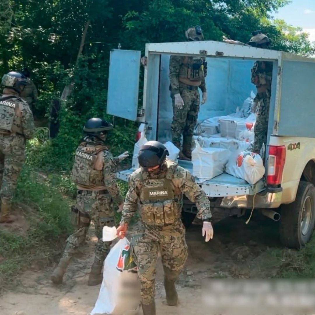 "Semar Incauta 834 Kilos de Cocaína en Tonalá, Chiapas; Evitan 1.66 Millones de Dosis en Calles "