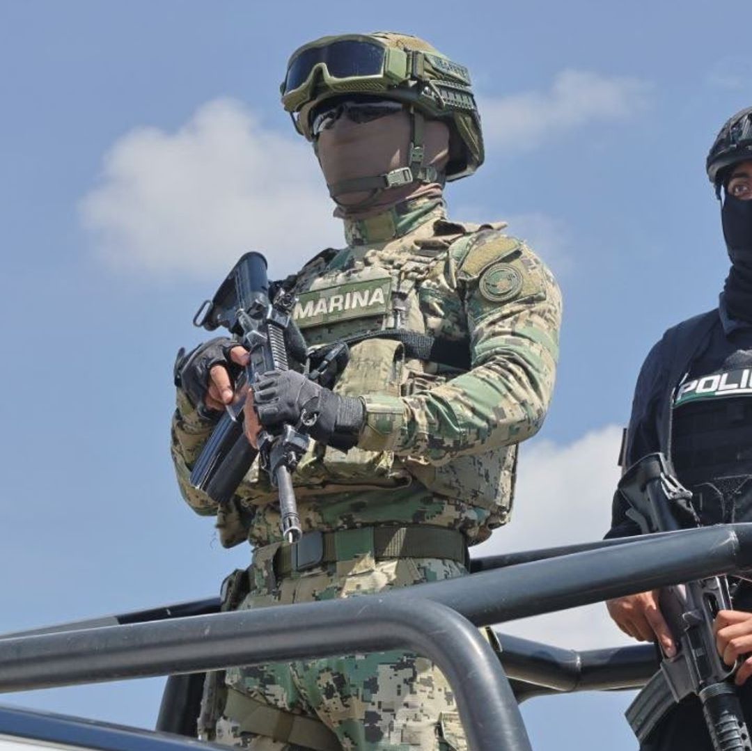 Marina y Policía Estatal de Puebla realizan operativo de seguridad.