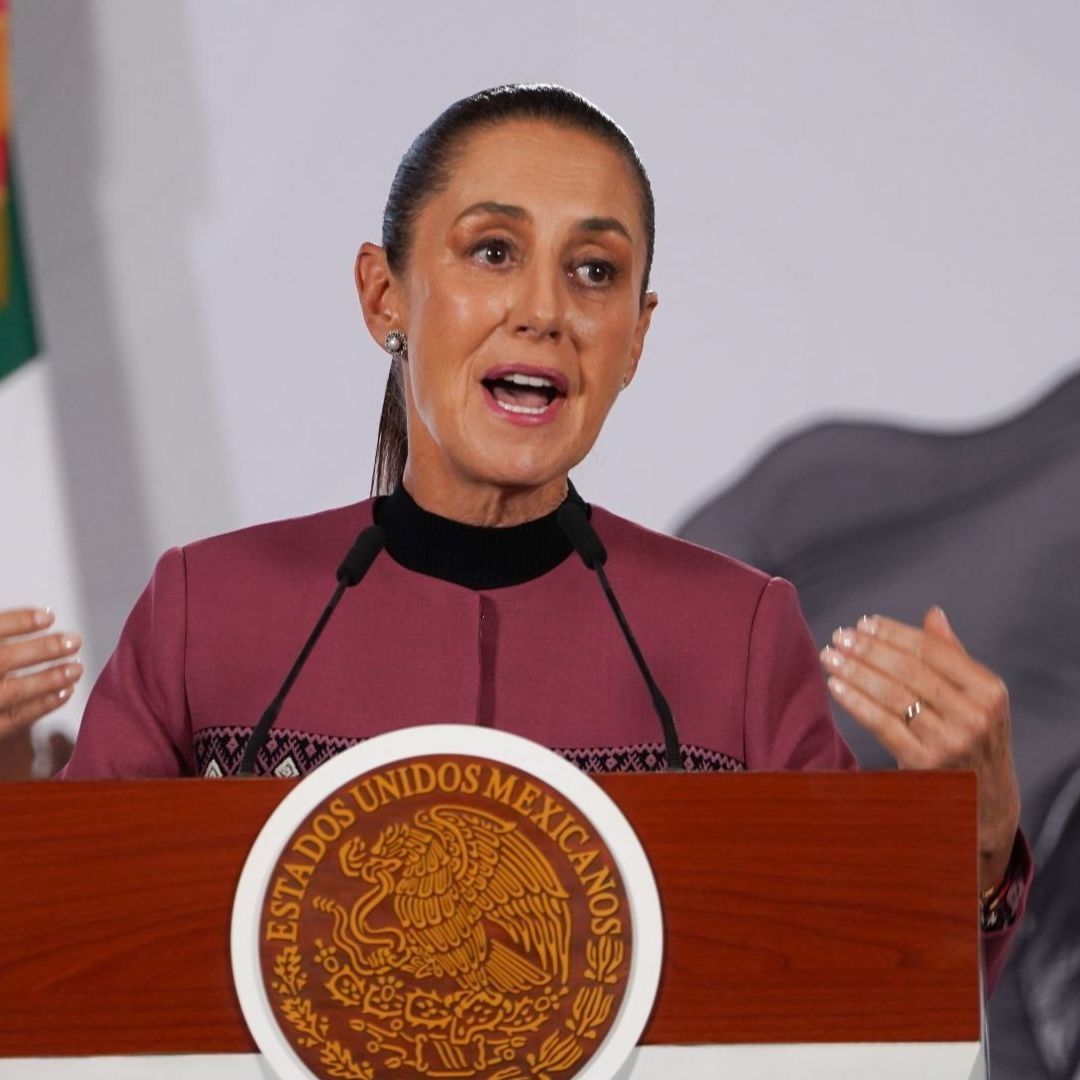 La presidenta Claudia Sheinbaum, durante la mañanera de hoy, 30 de julio de 2026