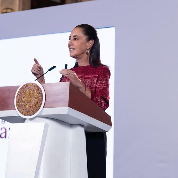 Claudia Sheinbaum Pardo en conferencia de prensa en Palacio Nacional. Foto: Presidencia de la República