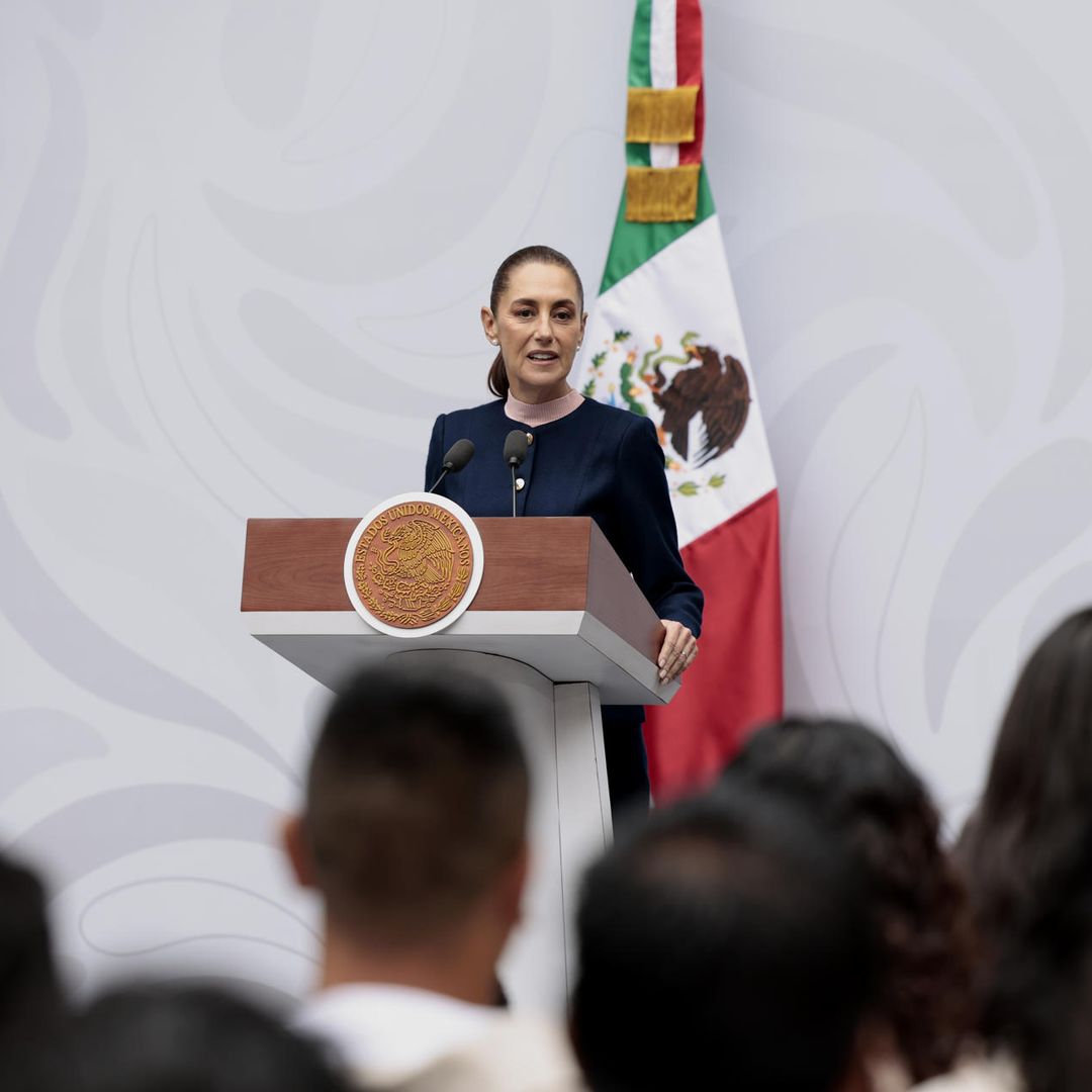 Claudia Sheinbaum, presidenta de México, en la conferencia mañanera del 20 de agosto 2026