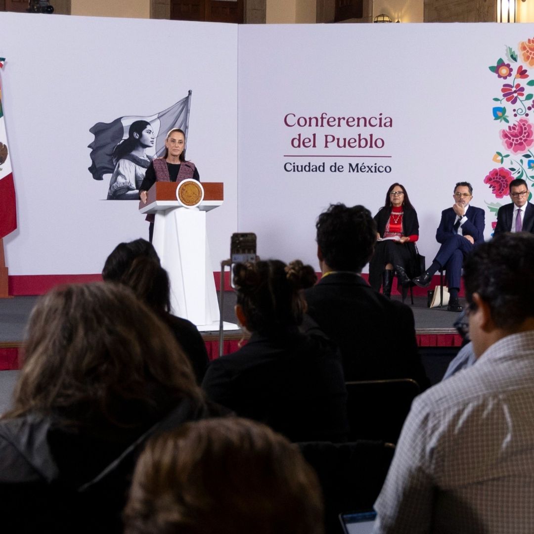 La presidenta Claudia Sheinbaum en la conferencia del 7 de septiembre de 2026