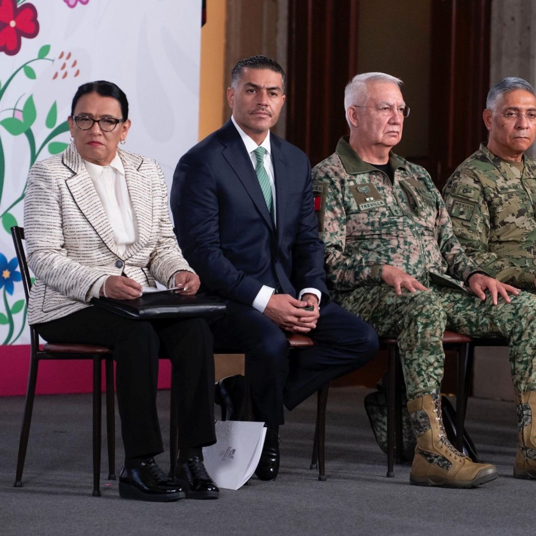 Gabinete de Seguridad en la conferencia mañanera del 16 de junio 2026