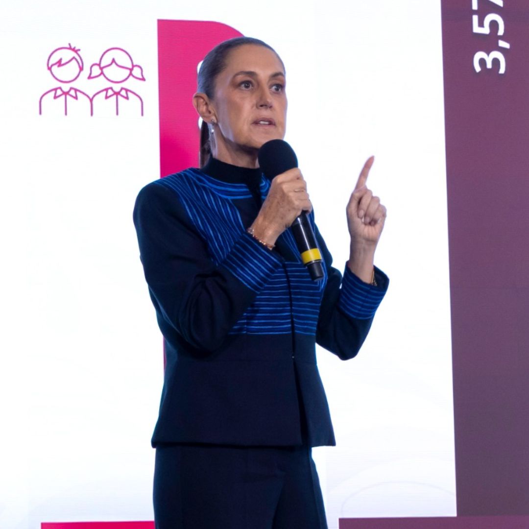 La presidenta Claudia Sheinbaum en la conferencia mañanera del 24 de agosto 2026