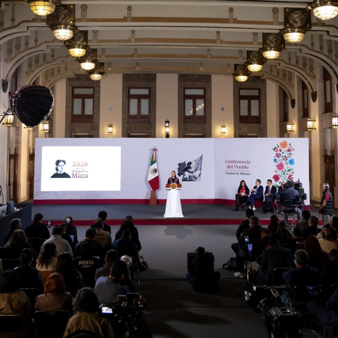 Claudia Sheinbaum en conferencia de prensa mañanera. Foto: Presidencia de la República