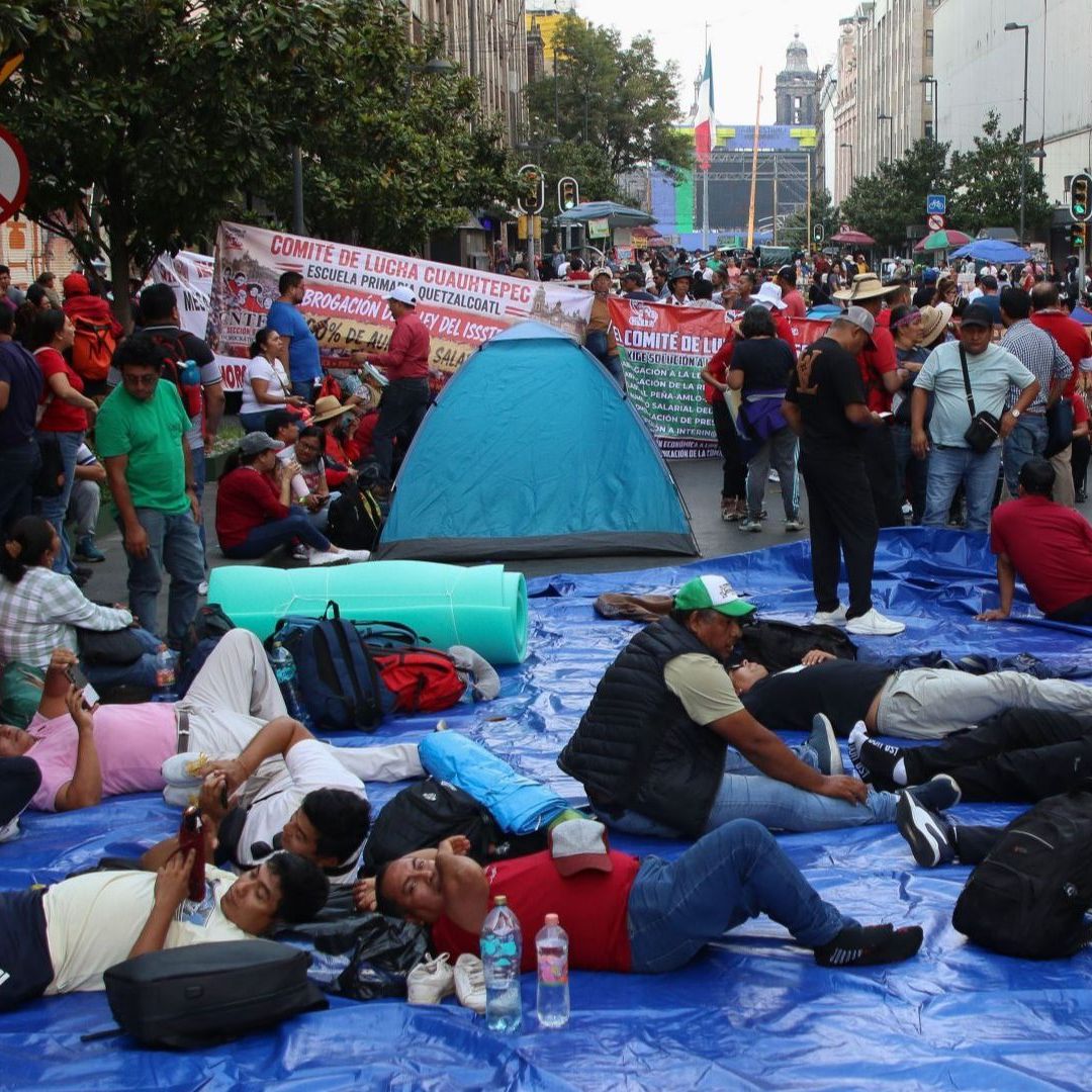 Plantón de la CNTE en el Zócalo de la CDMX