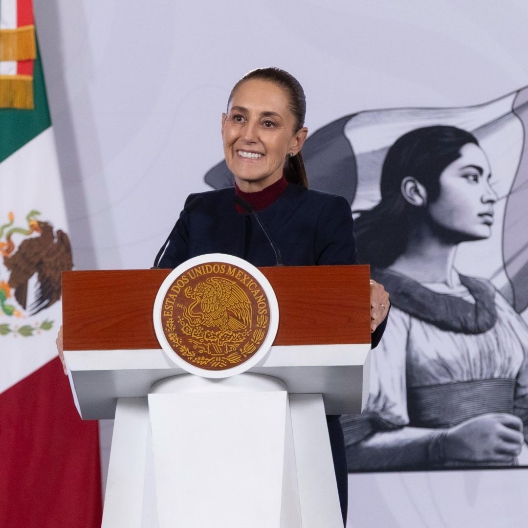 La presidenta Claudia Sheinbaum este 14 de agosto de 2026