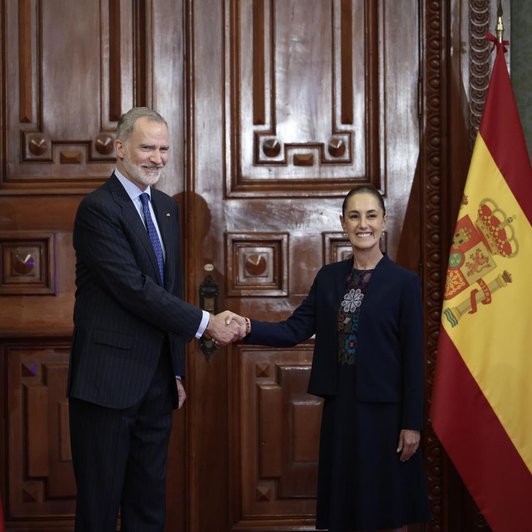 Reunión del rey Felipe VI de España y la presidenta Claudia Sheinbaum, en Palacio Nacional.