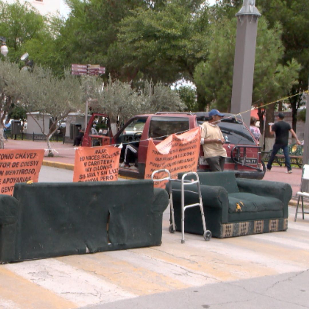bloqueo calle aldama