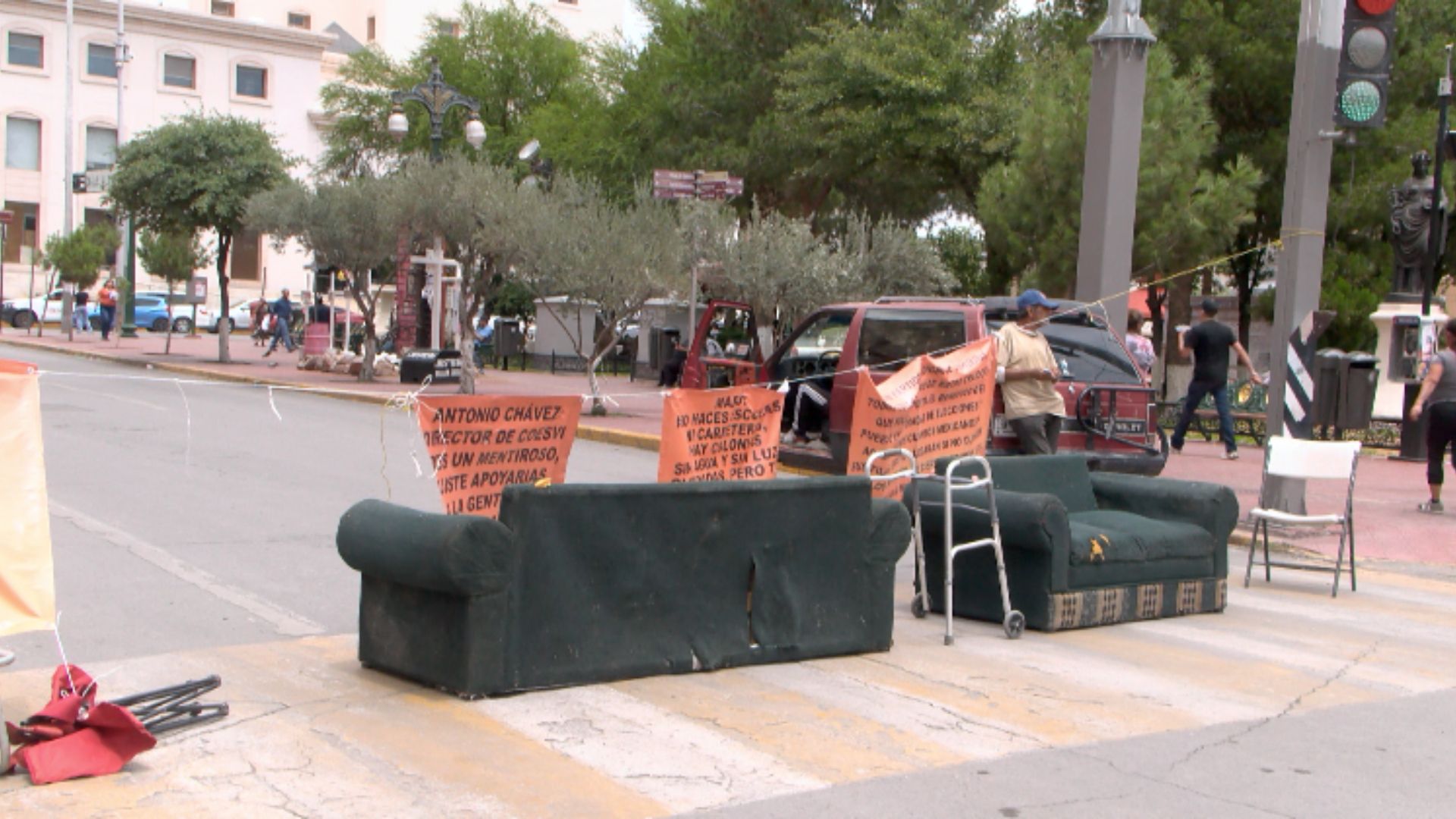 bloqueo calle aldama