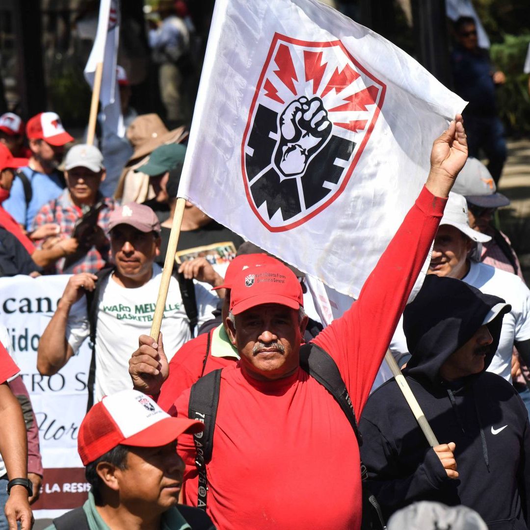 Marcha del SME durante el Día del Trabajo 2026 en la Ciudad de México. Foto: Cuartoscuro | Archivo
