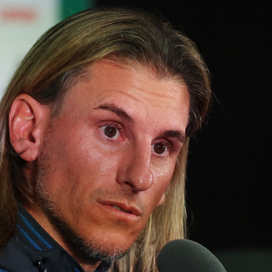 Sebastián Beccacece, director técnico de Ecuador, durante rueda de prensa.