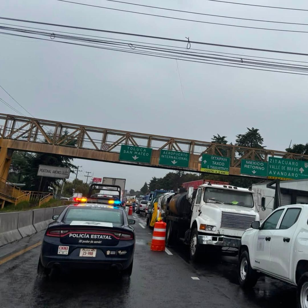 Reencarpetamiento Causa Fila de 10 Kilómetros en la México-Toluca: Así las Afectaciones Viales
