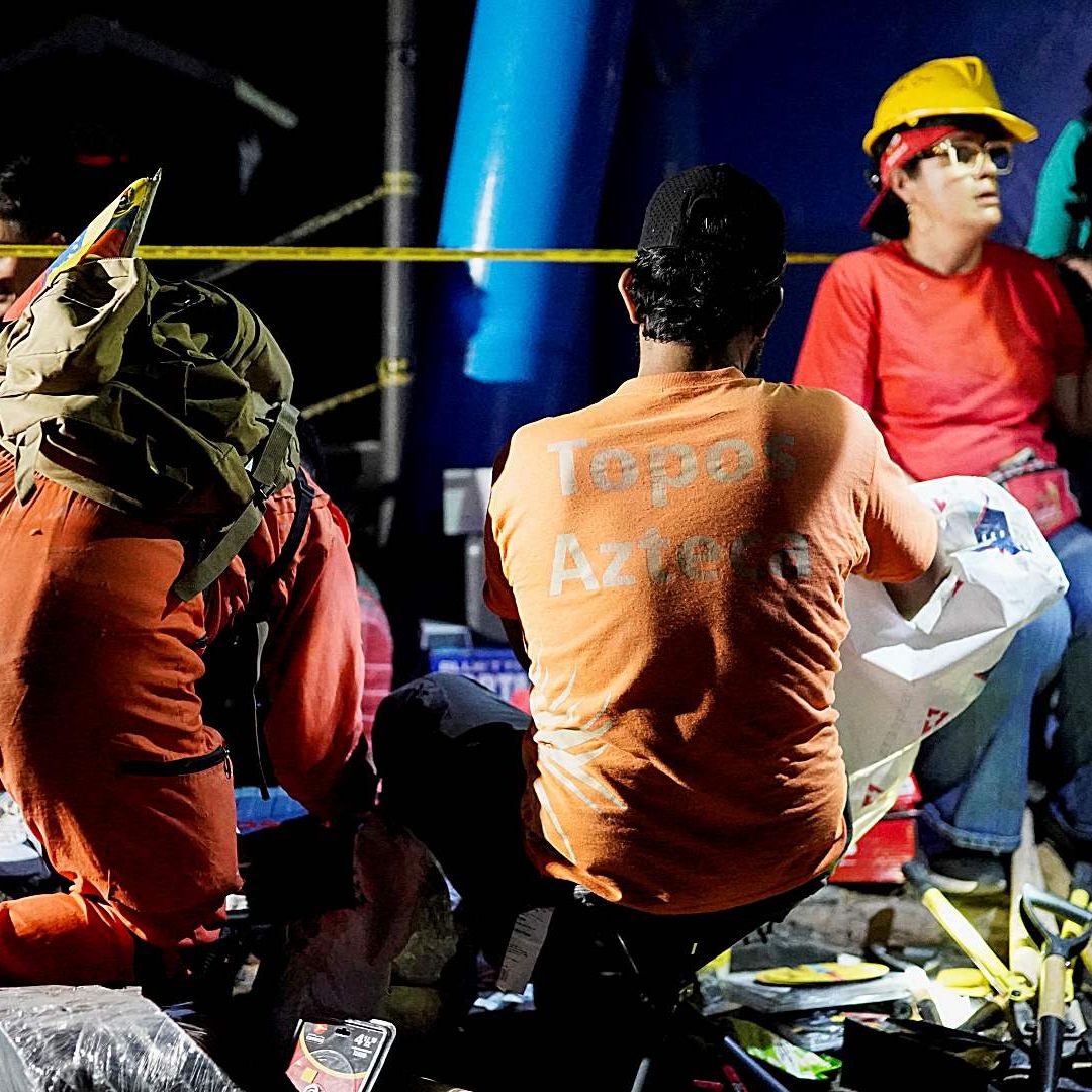 Los Topos Azteca, grupo de rescate de la sociedad civil mexicana en Cali, Colombia, el 12 de agosto de 2026. Foto: Reuters