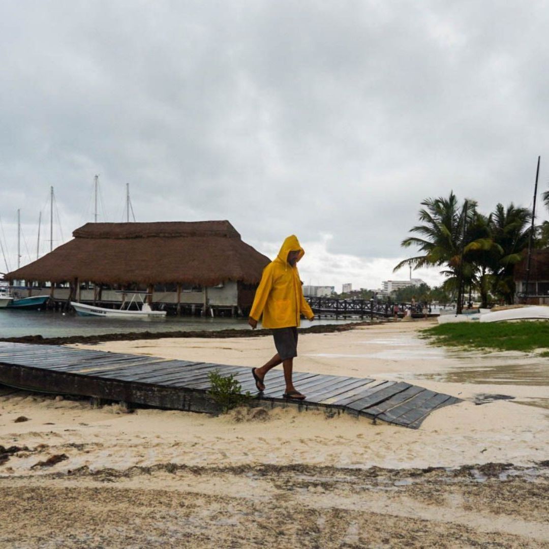 Playas en Quintana Roo ante avance de ciclón en junio de 2024. Foto: Cuartoscuro | Archivo