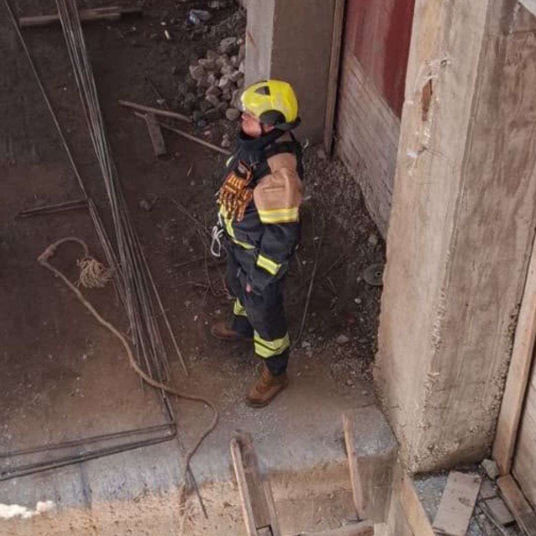 Trabajador Lesionado Caída 10 Metros Altura Obra Construcción Barrio de Santiago Puebla