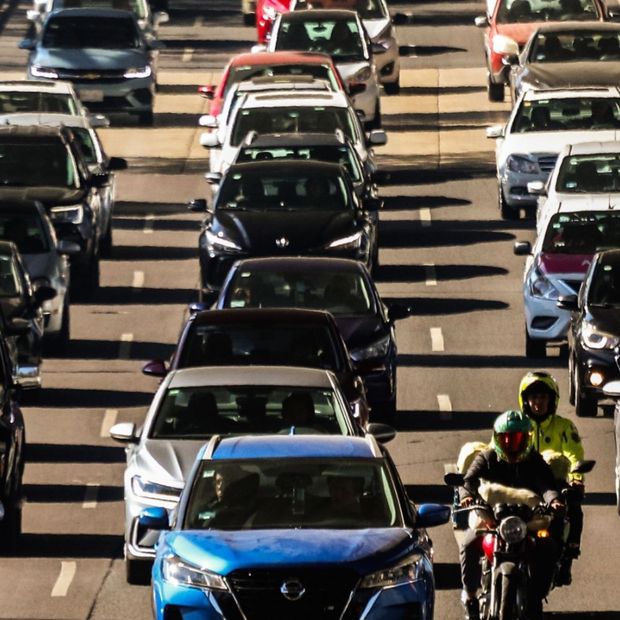 Automovilistas en el tráfico de la Ciudad de México.