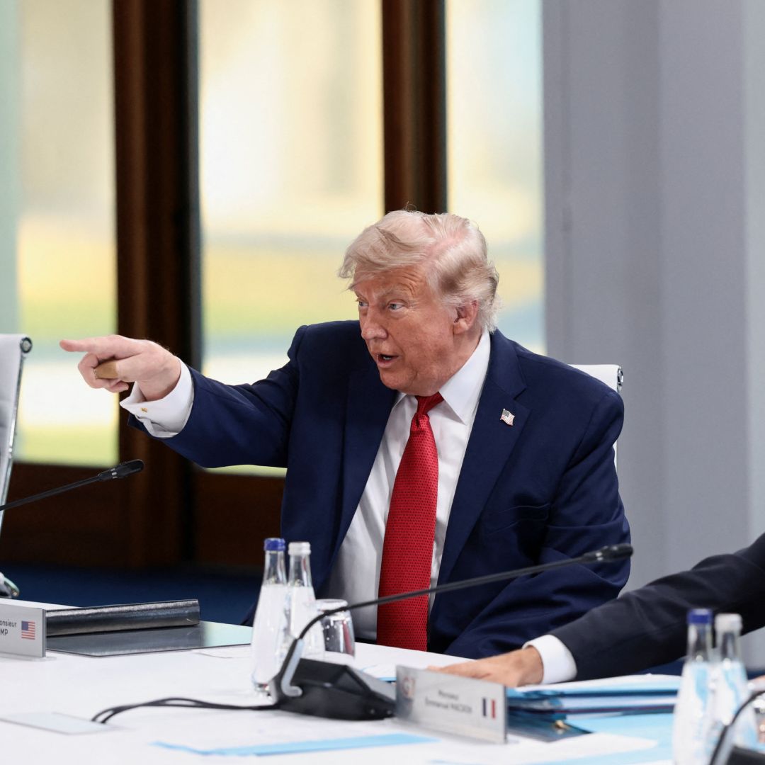 Donald Trump, en la cumbre del G7 en Evian, Francia