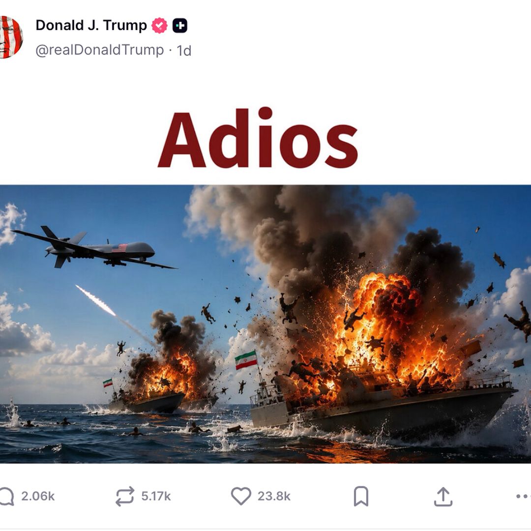 Publicación de Donald Trump sobre Irán en Truth Social