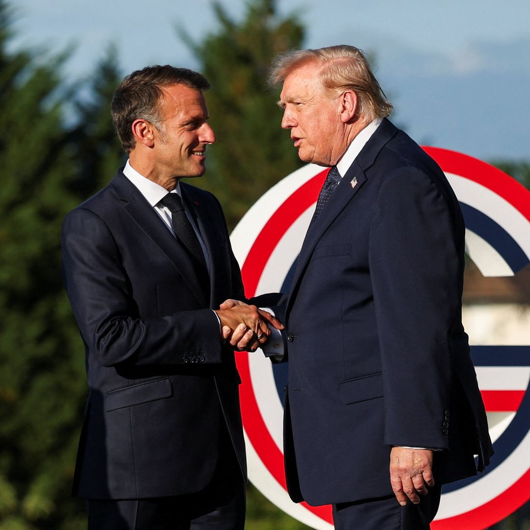 Trump y Macron en cumbre del G7