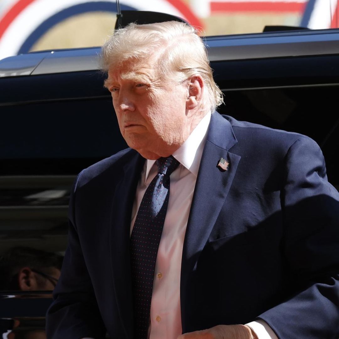 Donald Trump, presidente de EUA, a su llegada a Francia para Cumbre del G7