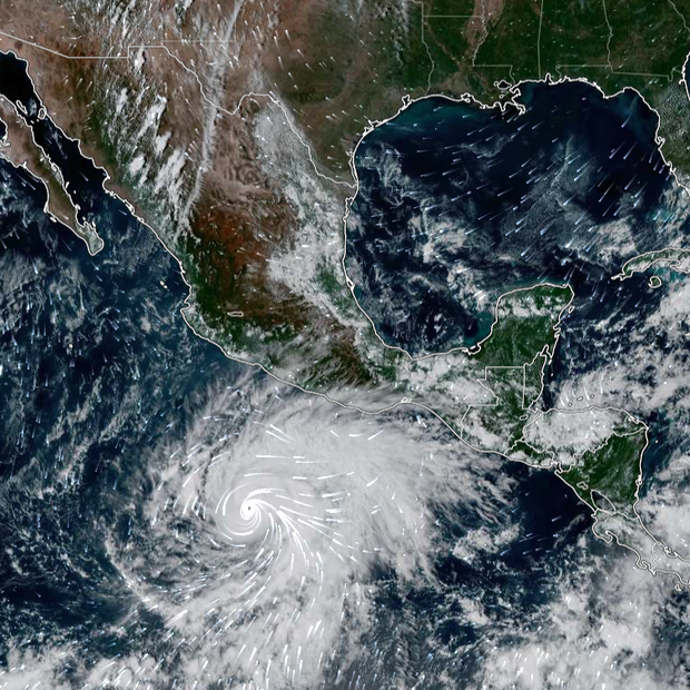 El huracán Vance. Foto: Zoom Earth