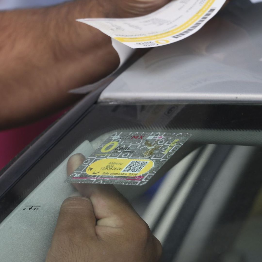 Holograma de verificación de la Ciudad de México.