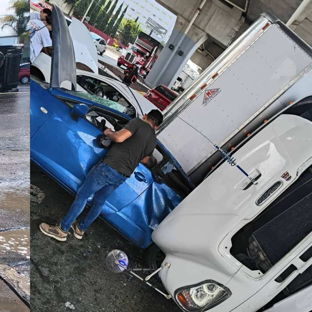 Tres vehículos compactos y un camión protagonizaron el accidente.