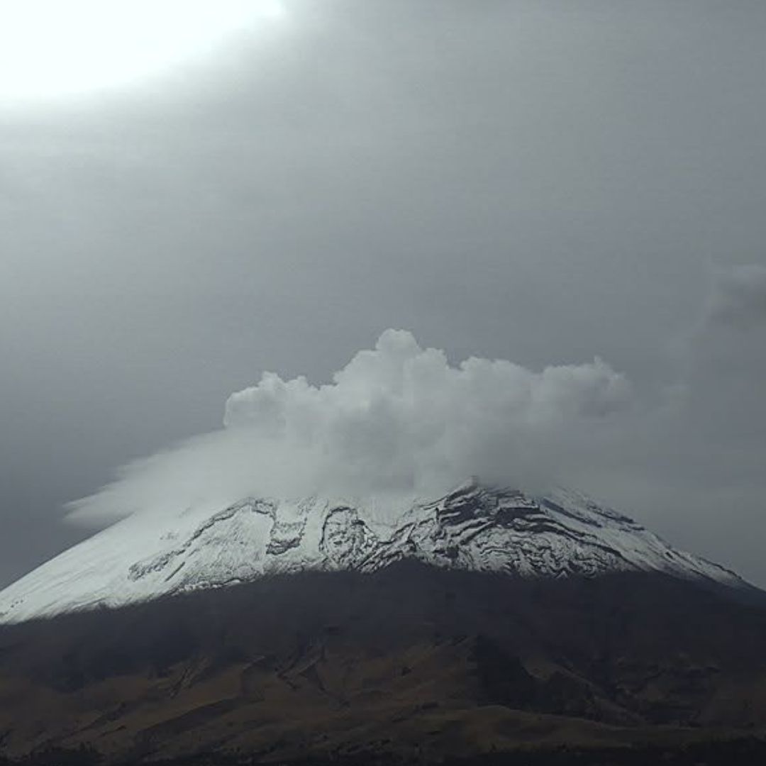 Volcán Popocatépetl Nevado Imágenes del Martes 25 de Agosto de 2026