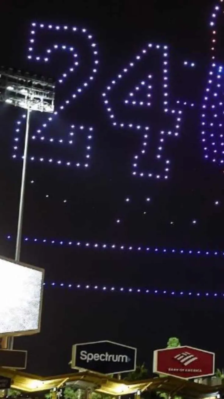 Dodgers Video: Kobe Bryant Drone Show For Lakers Night At Dodger Stadium